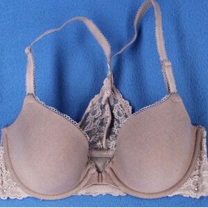 Gap Body Bra size 34B favorite Pink Lace Trim T-Shirt bra Supportive fit